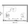 Душевой уголок 150x90 см BELBAGNO ACQUA-AH-1-150/90-C-Cr