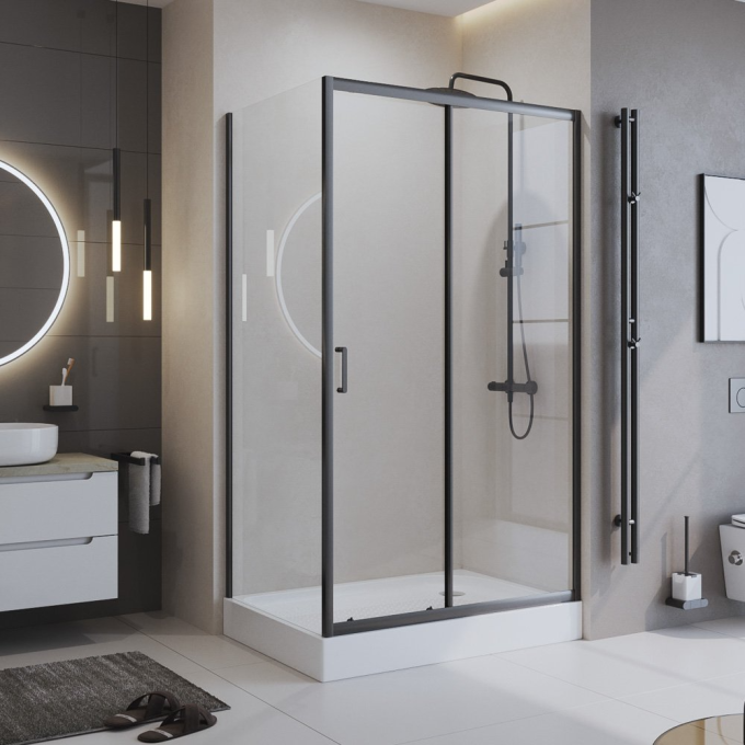 Душевой уголок BELBAGNO UNO-195-AH-1-110/80-C-Cr